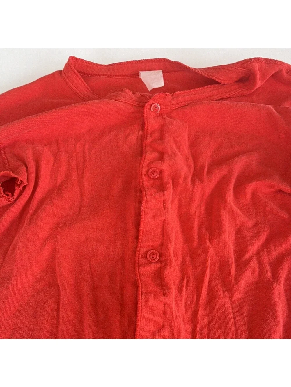 Red Footless Sleeper Used with holes